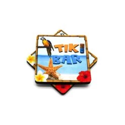 Cheapest 🥰 Bars 3.5in Foam Square Coaster - Tiki Beach Theme 😍 -BARS Sales Store 3.5inSquareFoam TikiBeachDesign 4 800x