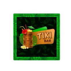 Brand new ❤️ Bars Foam Coasters - Tiki Themed - 3.5 Inch Square 👍 -BARS Sales Store TikiFoamCoaster Green 800x