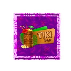 Brand new ❤️ Bars Foam Coasters - Tiki Themed - 3.5 Inch Square 👍 -BARS Sales Store TikiFoamCoaster Purple 800x