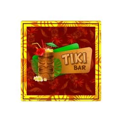 Brand new ❤️ Bars Foam Coasters - Tiki Themed - 3.5 Inch Square 👍 -BARS Sales Store TikiFoamCoaster Red 800x