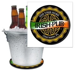Discount 🎁 Bars ADD YOUR NAME - Irish Pub Beer Bucket Coaster ❤️