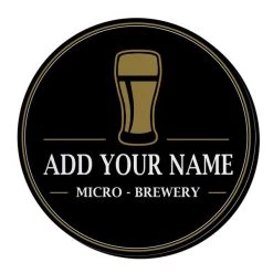 Coupon 🎉 Bars ADD YOUR NAME - Micro-Brewery Beer Bucket Coaster 🤩 -BARS Sales Store add your namecoaster for buckets black micro brew 1 800x