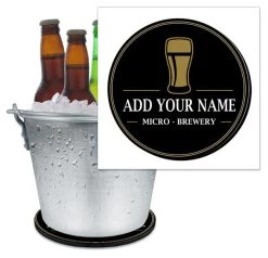 Coupon ๐ Bars ADD YOUR NAME - Micro-Brewery Beer Bucket Coaster ๐คฉ