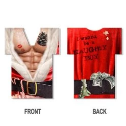 Best Pirce 🛒 Bars Naughty Santa T-Shirt Style Bottle Cooler ❤️ -BARS Sales Store bad santa bottle cooler t shirt 1 800x