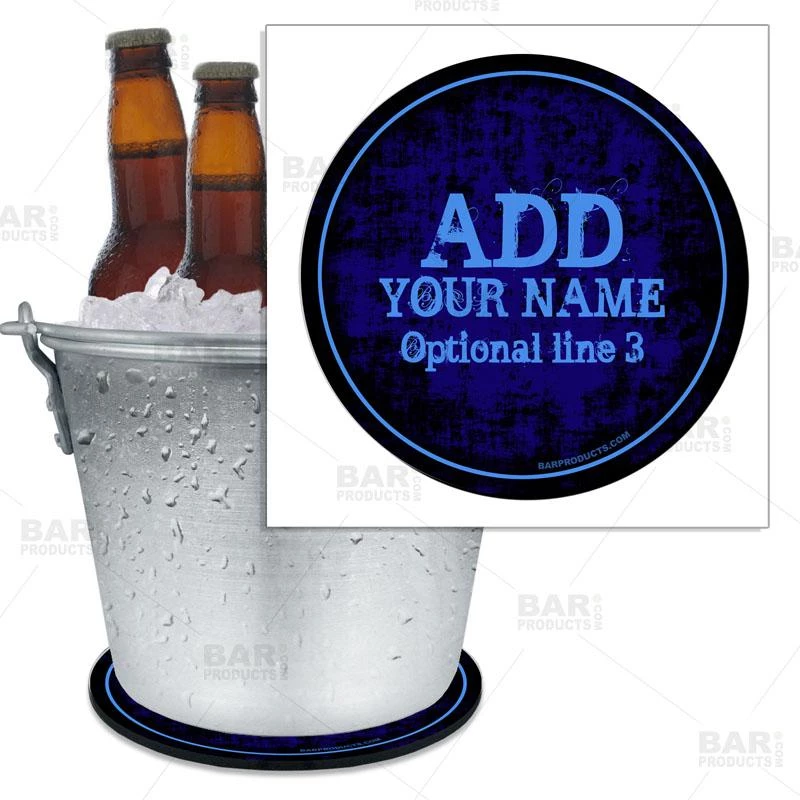 Best Pirce ๐ Bars ADD YOUR NAME - Blue Grunge Beer Bucket Coaster ๐ 1 Best Pirce ๐ Bars ADD YOUR NAME - Blue Grunge Beer Bucket Coaster ๐