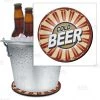Buy ⭐ Bars Retro Cold Beer Beer Bucket Coaster - 8.75" Diameter (Reuseable) 👍