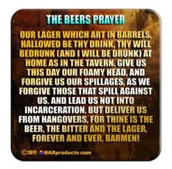 Top 10 ✔️ Bars Drinking Theme Cork Bottom Coasters - 4" 🔥 -BARS Sales Store beer prayer sq coaster bs 800x