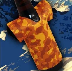 Wholesale 😀 Bars T-Shirt Style Bottle Cooler - Camo Blaze 🛒
