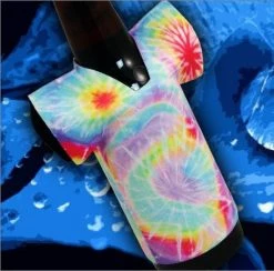 New ⭐ Bars T-Shirt Style Bottle Cooler - Tie Dye 😀