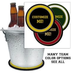 New π₯° Bars Beer Bucket Coasters - CUSTOMIZABLE Sports Teams (Several Team Color Options) π