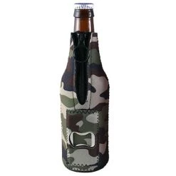 Cheap 🧨 Bars Camo Neoprene Bottle Cooler W/ Bottle Opener 😉
