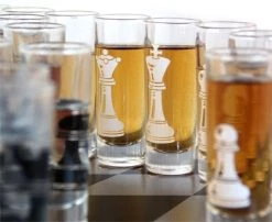Brand new 👍 Bars Chess Set - 2 Ounce Shot Glass (32 Piece) ⌛