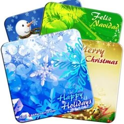 Coupon ๐ Bars Cork Bottom Coasters - ๐
Christmas Theme - 4" ๐