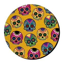 New 🤩 Bars Beer Bucket Coaster - Sugar Skulls (Serveral Colors Available) 😉 -BARS Sales Store coa 875d sugskl yel coaster for buckets sugar skull yellow 800x
