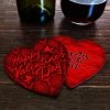Best Pirce 🛒 Bars Heart Shaped Cork Bottom Coasters ⭐