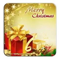 Coupon 🎁 Bars Cork Bottom Coasters - 🎅 Christmas Theme - 4" 🔔 -BARS Sales Store coaster happy holidays 2 bs 800x