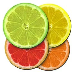 Budget ⭐ Bars Foam Kolorcoat™ Coaster - 4 Inch Round - Citrus 🎁