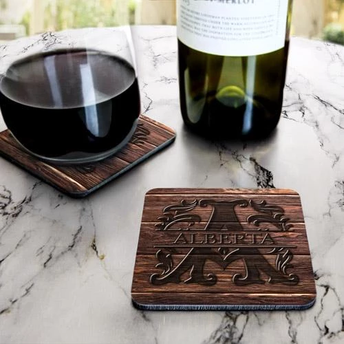 Best Sale 😀 Bars CUSTOMIZABLE Wood Monogram Letter - Cork Bottom Coaster 🥰 2 Best Sale 😀 Bars CUSTOMIZABLE Wood Monogram Letter - Cork Bottom Coaster 🥰 - Image 2
