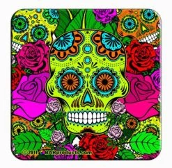 New ✨ Bars Cork Bottom Coaster - Sugar Skulls Series 💯 -BARS Sales Store coaster sugar skull 1 bs 800x