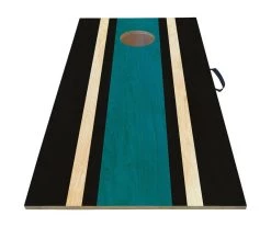 Promo 😍 Bars CUSTOMIZABLE Cornhole Game Boards - Sports Themed - Several Team Color Options - 22" X 44" 👍 -BARS Sales Store cornhole web blk blu wht1 800x