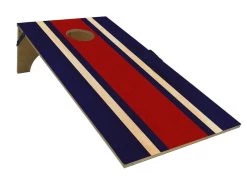Promo 😍 Bars CUSTOMIZABLE Cornhole Game Boards - Sports Themed - Several Team Color Options - 22" X 44" 👍 -BARS Sales Store cornhole web blu red wht main 800x