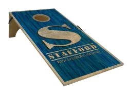 Best Sale 🧨 Bars CUSTOMIZABLE Cornhole Game Boards - BLUE WOOD PLANKS - 22" X 44" ❤️ -BARS Sales Store cornhole web blue wood main 800x