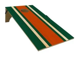 Promo 😍 Bars CUSTOMIZABLE Cornhole Game Boards - Sports Themed - Several Team Color Options - 22" X 44" 👍 -BARS Sales Store cornhole web grn org wht main 800x