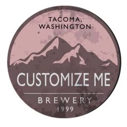 Budget 🤩 Bars CUSTOMIZABLE Coaster - Brewery Design - 4in Round Foam ⌛ -BARS Sales Store customize coaster round foam pink brewery web1 800x