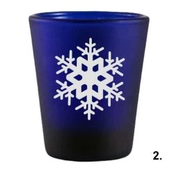 Best Sale 😀 Bars 1.5oz Snowflakes Shots Glass Set 🎉 -BARS Sales Store dark blue snow flakes 2 800x