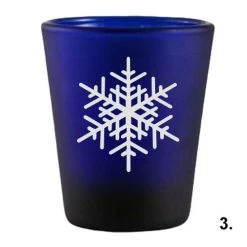 Best Sale 😀 Bars 1.5oz Snowflakes Shots Glass Set 🎉 -BARS Sales Store dark blue snow flakes 3 800x