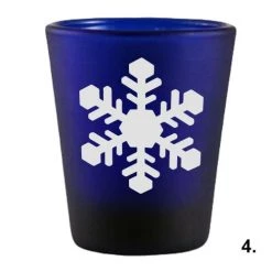 Best Sale 😀 Bars 1.5oz Snowflakes Shots Glass Set 🎉 -BARS Sales Store dark blue snow flakes 4 800x