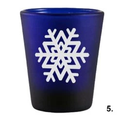Best Sale 😀 Bars 1.5oz Snowflakes Shots Glass Set 🎉 -BARS Sales Store dark blue snow flakes 5 800x