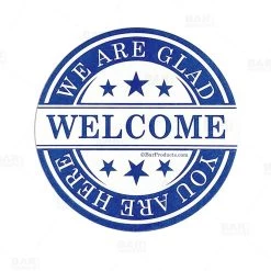 Best deal 👏 Bars Round Drink Coasters "We Are Glad You Are Here" 3.5 Inch Diameter - Pack Of 250 ⌛ -BARS Sales Store drink coaster blue welcome bpc 3 800x