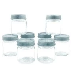 Buy ⌛ Bars Mini Mason Jars - W/ Lids - Plastic 2.5 Oz. - Pack Of 8 😀