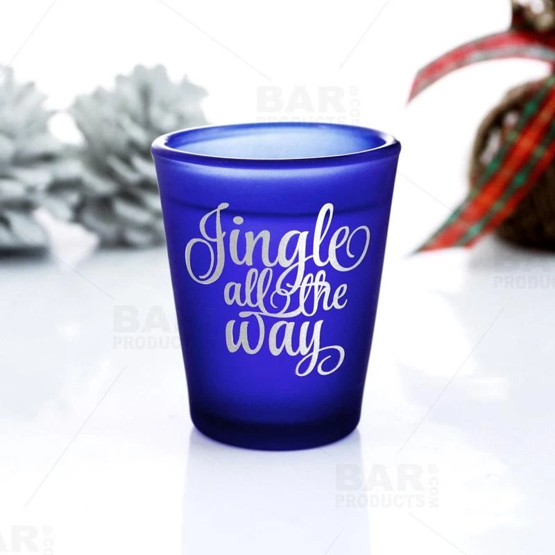 Best deal ✔️ Bars BarConic® Dark Blue Frosted Shot Glass - Jingle All The Way - 1.5oz 🔔 4 Best deal ✔️ Bars BarConic® Dark Blue Frosted Shot Glass - Jingle All The Way - 1.5oz 🔔 - Image 4
