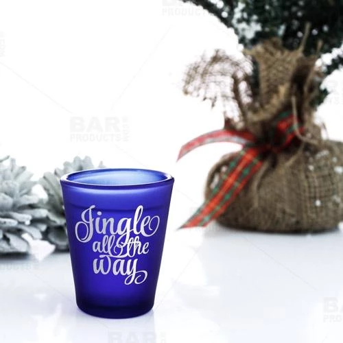 Best deal ✔️ Bars BarConic® Dark Blue Frosted Shot Glass - Jingle All The Way - 1.5oz 🔔 2 Best deal ✔️ Bars BarConic® Dark Blue Frosted Shot Glass - Jingle All The Way - 1.5oz 🔔 - Image 2