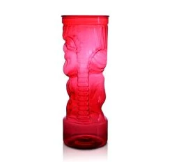 Best deal 👏 Bars BarConic® Tiki Cup - Red Plastic W/ Lid And Straw - 24oz ⌛ -BARS Sales Store dw yard18r ls red tiki main party plastic cup side 800x