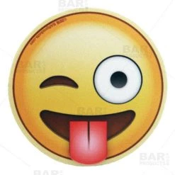 Coupon 🔥 Bars Round Foam Coasters - Emoji - 4 Inch Diameter 🥰 -BARS Sales Store emoji foam coaster silly bpc 800x