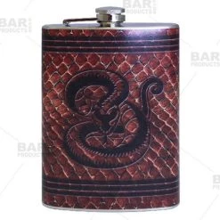 Best Sale 🔔 Bars Stainless Steel Hip Flask - Leather Snake Design - Several Size Options ❤️ 8 Best Sale 🔔 Bars Stainless Steel Hip Flask - Leather Snake Design - Several Size Options ❤️ -BARS Sales Store flasks printed size 12oz bp snake 800x