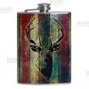 Coupon 🎉 Bars Stainless Steel Hip Flask - Buck Design - Several Size Options 🧨