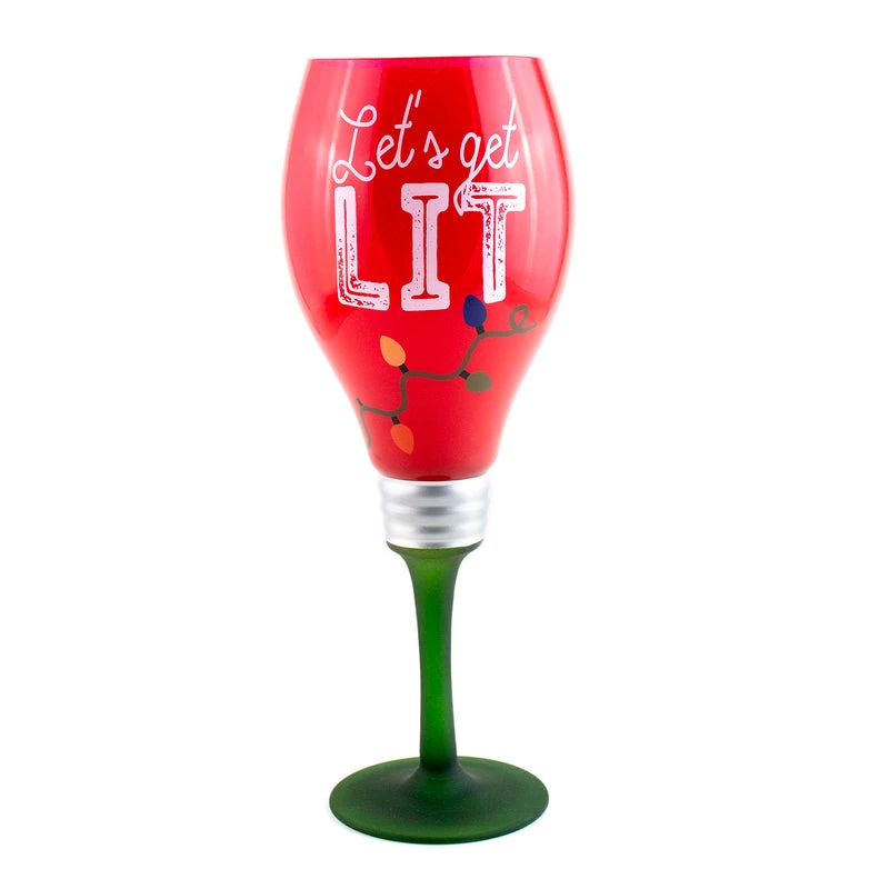 Best deal 😉 Bars Holiday Novelty Wine Glass - Let's Get Lit - 20 Ounce 🥰 2 Best deal 😉 Bars Holiday Novelty Wine Glass - Let's Get Lit - 20 Ounce 🥰 - Image 2