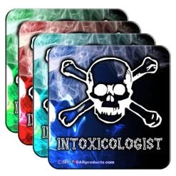 Discount π₯ Bars Cork Bottom Coaster - Intoxicologist Series β