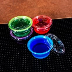 New ⭐ Bars Jello Shot Cups W/Lids - 2oz - Multi Color - 50 Pack ✨ -BARS Sales Store jello shot cups scene2 800x