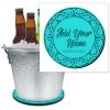 Coupon 😉 Bars ADD YOUR NAME - Beer Bucket Coaster - Decorative Border (Serveral Colors Available) 😉