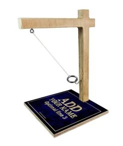 Best Pirce ⌛ Bars ADD YOUR NAME Large Tabletop Ring Toss Game - Grunge Blue 🌟