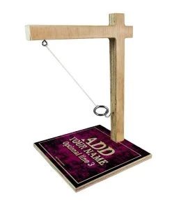 Hot Sale 🔔 Bars ADD YOUR NAME Large Tabletop Ring Toss Game - Grunge Pink 🧨