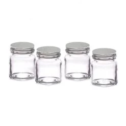 Outlet ⌛ Bars Mini Mason Glass Jars - With Lids - 2.5 Oz. - Pack Of 4 🎉