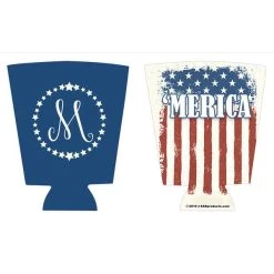 Cheap ๐ Bars 'MERICA Pint Glass Cooler - ADD YOUR NAME ๐ 15 Cheap ๐ Bars 'MERICA Pint Glass Cooler - ADD YOUR NAME ๐ -BARS Sales Store monogram merica custom pint glass cooler flat 800x