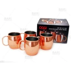 Cheap 🎉 Bars Copper Moscow Mule Mini 2 Ounce Shot Cups - 4 Pack 🔔