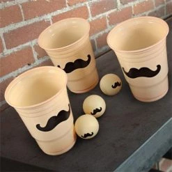 Best reviews of 🧨 Bars 24 Pack Mustache Beer Pong Cups And 3 Mustache Balls 🤩